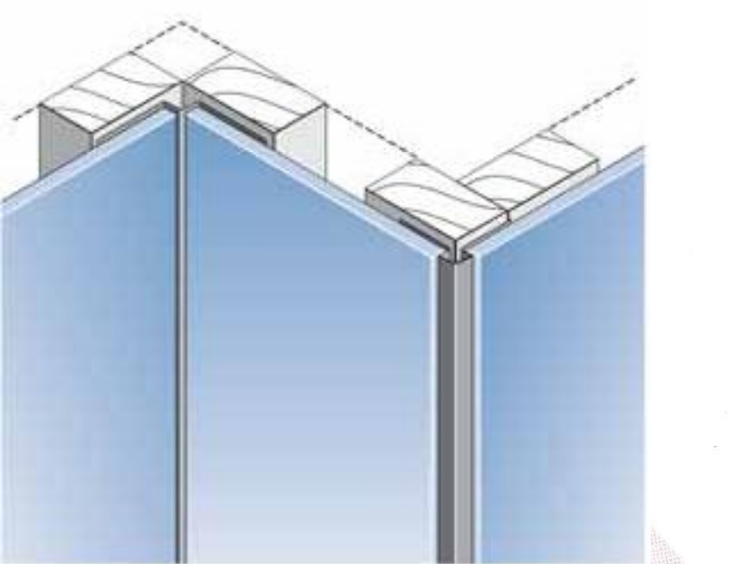 در نماي خارجی اتصال سمنت برد ساختمان با استفاده از قطعات فلزي در درزگوشه | نبکاسازه